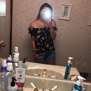 Over the shower black shirt